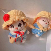 10cm인형옷 솜인형옷 15cm 20cm 수제 3 개대 인형 옷 니트 모자 점프 슈트 작은 가방 정장 유치원 교복 의류 인형 드레스