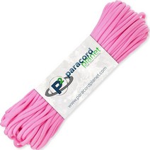 PARACORD PLANET Outdoor Mil-Spec 550 및 385.6kg(850파운드) 파라코드 - 30.5m(100피트) 낙하산 코드 (550 파라코드 데저트 카모), 100.0 Feet, 550lb Rose Pink, 550lb Rose Pink
