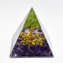 Orgone 명상 정신수양 기분좋은 힐링 에너지 용품 피라미드 크리스탈 풍수 장식품 소품, 8