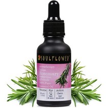 잠잘오는향 숙면 아로마 에센셜오일 디퓨저 바디 케어용 소울플라워 라벤 에센셜 오일 남성 여성용 1 온즈 Ecocert Cosmos, 로즈마리, 1 Fl Oz(1팩)