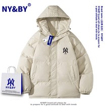 MLB 겨울 남녀공용 패딩 점퍼 다운 자켓 후드 데일리 캐주얼 아우터 커플 양키즈 로고 4color