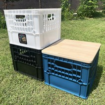 에이원플러스 우유 박스 상판 상자 캠핑 테이블 원목 수납함, 1개, 02 밀크박스 화이트