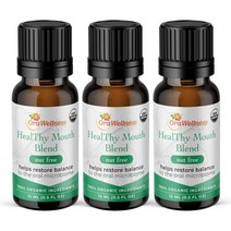OraWellness Nut Free 건강한 입 블렌드 유기농 치약 및 구강 청결제 대체 치아 오일 잇몸을 위한 천연 세정제 여성 남성 아동용 3개 팩 미국직송 281882, 0.5 Fl Oz (Pack of 3)