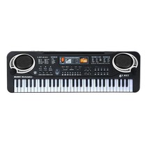 ammoon 61 키 블랙 디지털 음악 전자 키보드 피아노 어린이 선물 악기, EU 플러그