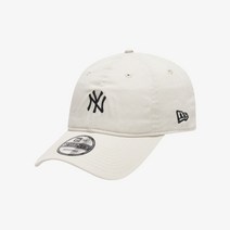 [백화점매장 정품출고] 뉴에라 야구모자 볼캡MLB 워시드 뉴욕 양키스 언스트럭쳐 볼캡 아이보리