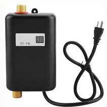 전기순간온수기 미니 LCD 디스플레이 전기 순간 온수기 3000W 탱크리스 욕실 주방 세척용, 03 Black_03 영국 플러그