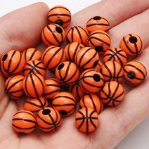 야구보호대 야구용품 20pcs 12mm 혼합 라운드 볼 아크릴 비즈 축구 테니스 DIY 쥬얼리 만들기 팔찌 목걸이, 06 Style 6_03 60pcs