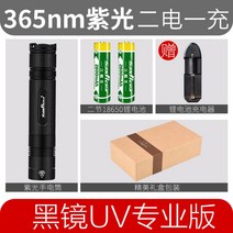 휴대용 UV 곰팡이 세균 감지 램프 측정기 검사, UV-5W 365nm 배터리2개개