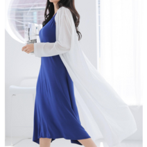 여성 롱 가디건 로브 숄 가운 루즈핏 얇은 가디건 해변 비치