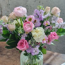 생화택배 테이블장식 꽃체험 꽃정기배송 여자친구선물 생일꽃다발 꽃시장, L사이즈
