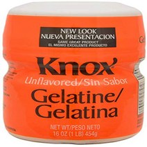 Knox Original Unflavored Gelatin Dessert Mix (16 oz Jugs) (PACK OF 8), 1