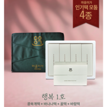 마음이가 행복 선물 세트 1호 떡 4종 [꿀떡 바람떡 콩쑥개떡 바나나떡]