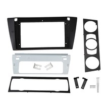 자동차 라디오 근막 - BMW E90 E91 9 인치 스테레오 DVD 플레이어 대시 보드 키트 페이스 플레이트, 하나, 검정