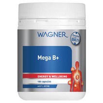 호주약국 판매 멀합 비타민 비 영양제 Wagner Mega B+ 100 Capsules, 1병, 100캡슐