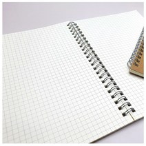 A5 크라프트 모눈 스프링 노트 패턴 코일 드로잉 바둑판 필기, 벤타샵상품선택