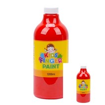 미술놀이 핑거페인트 1000ML 낱색 빨강색 미술재료 찍는물감 핑거페인팅