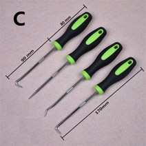 견고한 자동차 오일 씰 스크루 드라이버 세트 오링 가스켓 풀러 리무버 픽 후크 도구 키트 4 개/세트, C, 03 C