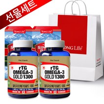 Canada 캐나다정품 통라이프- rTG알티지오메가3-1300골드 6개월분-혈행 기억력개선 칼슘과인흡수에도움-2병, 180캡슐 x 1병, 2개, 180개