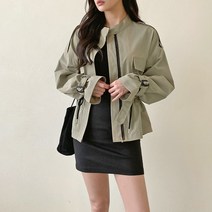 (신상)루즈핏 여성 캐주얼 데일리 봄 셔링 야상 자켓(3col)