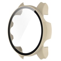 일체형 PC 쉘 및 템퍼링 필름 GarminForerUnner 955 스마트 워치 보호기 내마모성 쉘 커버, 하얀색