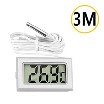 디지털 온도계 블랙 3M LCD 실내외 수온 측정 냉동, UC-CP213