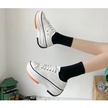 여성 하이탑 스니커즈 캔버스 레이스업 벨크로 통굽 키높이 여자스니커즈 운동화 키높이 부츠 인박카001 여성 신발 2023 봄과 가을 유행 캔버스 신발 여성 스포츠 두꺼운 밑창 대형 하이 탑 스포츠 신발 여성 유행 신발