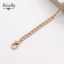 토슈즈키링 구두 키링 40-120cm 핸드백 메탈 체인 숄더백 스트랩 DIY 지갑 체인 골드 실버 브론즈 블랙 핸들 가방 액세서리, 40cm, 02 Light Golden