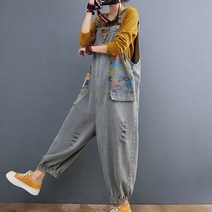 #오버탑멜빵데님팬츠