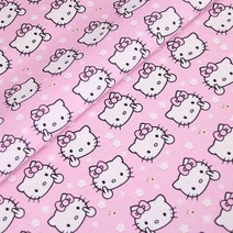 천원단 원단천 마이 멜로디 프린트 코튼 원단 의류 슬립 커버 Hometextile 쿠션 바느질 DIY, 15 (17)_01 0.5yard (45X140cm)