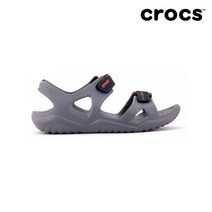 [크록스(CROCS)] [크록스] 남성 스위프트워터 리버 샌들 차콜 203965-082