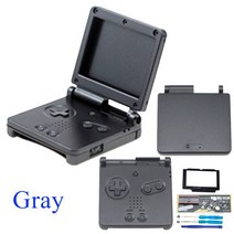 레트로 휴대용 게임기 2020 닌텐도 게임 보이 어드밴스 SP 쉘 1 세트 GBA 보호, 04 gray