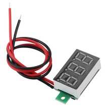 전압계 디지털 DC 2.5-30V 0.36in 2 선식 LED 디스플레이 전압 패널 미터 가변 전기 계측기, 01 Red
