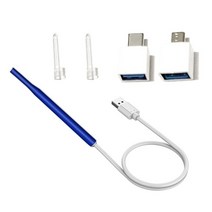 1Set Wireless Ear Pick Otoscope Camera Borescope Luminous- Wax Removal Tool J2FA, 01 Blue