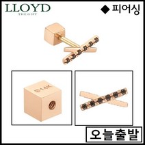 로이드 (오늘출발) 14K Gold 포레이디(FOR LADY) 엑스블랙스톤 피어싱 귀걸이 PT로이드 LPFF4034G
