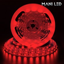 5V USB LED바 슬림형 방수 스트립 플렉시블 줄조명 5M롤 단색 RGB, 5050 LED바 비방수 흰띠 5V 03번_레드, 1개