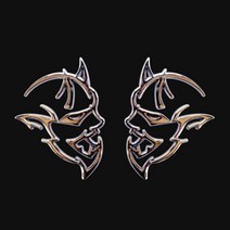 자동차용품쇼핑몰 도깨비 메탈 엠블럼 크롬컬러 / 오토바이 자동차량 양면테이프 부착식 차량악세사리, 본상품선택