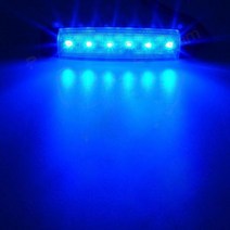 자동차 외부 조명 LED 12 V24 V 6 SMD 버스 트럭 화물차 사이드 마커 표시등 트레일러 후방 경고등, 24V, Blue