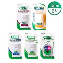 [AKMALL]GUM 검 치과 대용량 스마트 치실(183m) 2개, 색상:민트 왁스 파인 치실(연두색)(1940)