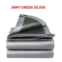 자동차 그늘막 032m 방수 PE 타포린 정원 타포린 식물 보트 천막 그늘 천 애완 동물, Army green silver+3x3m