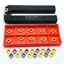 선반 밀링 바이트 sclcr1010h06 sclcr1212h06 원통형 도구 홀더 절단 도구 cnc 보링 도구 10pcs ccmt060204 카바이드 인서트, ccmt060204 vp15tf, 10개