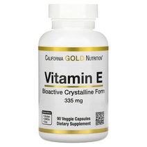 캘리포니아 골드 뉴트리션 비타민E 335mg 90 베지 캡슐, 90 Count, 1개, 90정