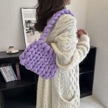 자이언트얀 슈퍼 두꺼운 아이슬란드 양모 Diy 손으로 짠 가방 자수 한국어 휴대용 소재 가, 잔디 녹색 소재 패키지