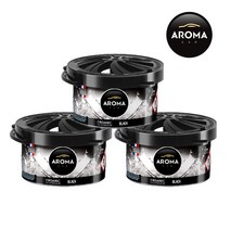 아로마카 차량용 방향제 오가닉 캔타입 3개입, 블랙x3개