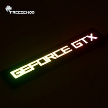 FREEZEMOD 미니 VGA 사이드 라이트 패널 5V 3PIN A-RGB 그래픽 카드 빛나는 명판 PC 케이스 장식 AURA SYNC, 02 GEFORCE GTX