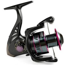 낚시 릴 YO/DC 1000-7000 최대 드래그 10kg 5.2:1 고속 금속 스풀 스피닝 릴 바닷물 잉어 릴 낚시, 검은색, 6000 시리즈