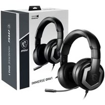 msi 게이밍 탈착식 마이크 가볍고 접을 수 있는 헤드밴드 디자인 게이밍 헤드폰 (immerse gh30 v2), gh61을 담그다