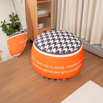 안락 의자 빈백 쇼파 에어 1인용 소파 편안한 푹신한 패브릭 콩주머니 모찌 쿠션, 76x76cm, 하운드투스