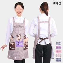 강아지 앞치마 캐릭터 유니폼 동물병원 애견호텔 펫시터, FREE, 검정체크(sfcae01)