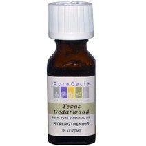 Aura Cacia 100% 퓨어 아로마테라피 에센셜 오일 텍사스 시더우드, 15ml, 1개