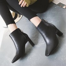 베이직겨울구두 사각코 3컬러앵클부츠 따뜻한 여성